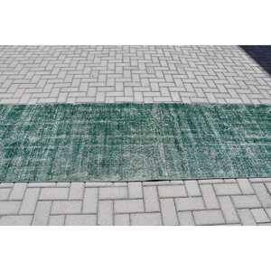 Alfombra de lana turca Vintage de 31x101 pies, área grande clásica, diseño Aubusson, retales verdes para sala de estar, pasillo, látex de felpa - Product Image 3