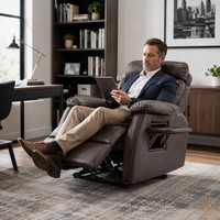 Fauteuil inclinable électrique en cuir PU avec fonction massage, idéal pour salon et home cinéma