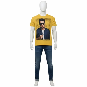 เสื้อยืดพิมพ์ลายคอกลมของผู้ชายผ้าโพลีเอสเตอร์เนื้อนุ่มเสื้อผ้าถักเปียพิมพ์ดิจิตอลสวมใส่สบายระบายอากาศได้ทุกวัน - Product Image 3