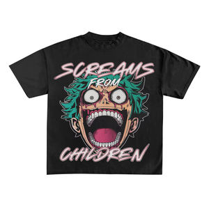 Logo personnalisé 300GSM Streetwear Box Cut Tee T Shirt T-shirt court lourd T-shirt graphique en coton surdimensionné Boxy Fit pour hommes - Product Image 2