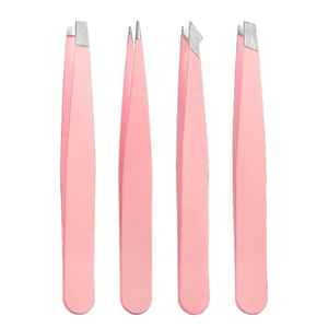 Pinzas para Cejas de Acero Inoxidable con Punta Inclinada, Ecológicas, Reutilizables, Cómodas, para Mujeres y Hombres - Product Image 1