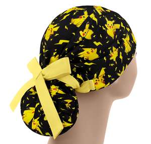 Gorros Quirúrgicos Ajustables con Cola de Caballo para Enfermeras, Gorros de Trabajo para Mujeres, Hospital, Enfermería, Doctora, Cabello Largo, Dentista, con Botones - Product Image 1