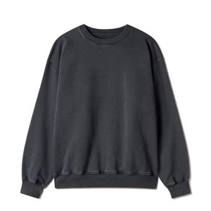 เสื้อสเวตเตอร์คอกลมขนแกะนุ่มพิเศษสำหรับผู้ชายและผู้หญิงชุดลำลองฤดูใบไม้ร่วงสำหรับกลางแจ้งสบายเป็นชั้นๆย้อมเรียบ - Product Image 1