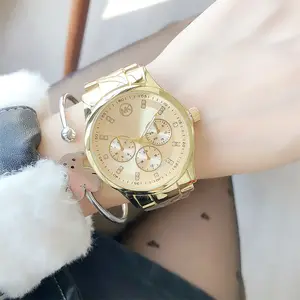 Reloj Profesional para mujer, marca americana popular, Dial logo, venta al por mayor, listo para enviar, QC, Unisex, seis agujas