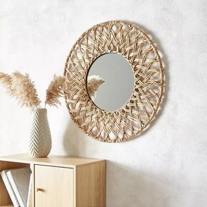 Miroirs muraux encadrés en jacinthe d'eau tissés à la main durables et écologiques pour la maison, l'hôtel, le restaurant, le café, fabriqués au Vietnam - Product Image 5