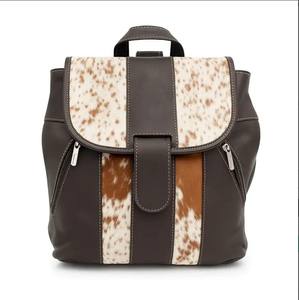 High Quality Cowhide Leather Backpack Fur Purse <b>Bag</b> Exclusive Classy Design for <b>Men</b> Women Genuine Leather Zipper for School - Product Image 2