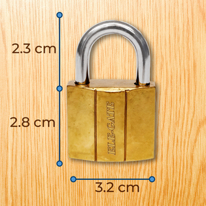Lucchetto di Sicurezza in Ferro con Gancio Corto da 32mm, Materiale in Acciaio - Product Image 3