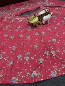 Magnifique Lehenga Choli Avec Broderie Paillettes Travail Lehenga - Product Image 3