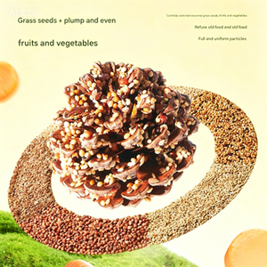 Juguete Masticable Natural de Piña de Pino Quanying para Aves, <span class=keywords><strong>Bola</strong></span> de Forraje Multigrano para Loros y Agapornis, para Afilar el Pico - Product Image 3