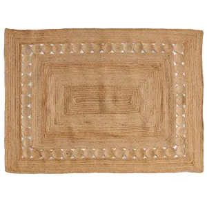 Verkauf Handgemachte Matte für Wohnzimmer Indien Jute Area Teppich Hanf & Jute Teppiche Gewebte Teppiche für den Großhandel