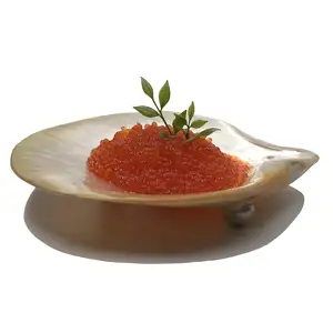 진주 껍질의 천연 어머니로 만든 캐비어 서빙 요리 수제 광택 진주 장식 접시
