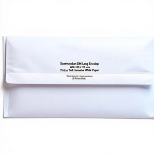 Sobres Largos DIN Soennecken 220 x 110 mm, 75 g/m², Papel Blanco Autoadhesivo, 25 Unidades por Paquete - Product Image 3