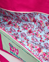 Sac de transport portable rose menthe avec logo personnalisé pour Mahjong américain, grande capacité, en tissu, pour tuiles, supports et tapis de table