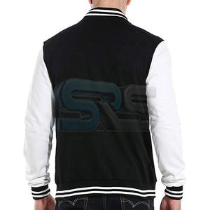 Nouveauté Veste d'hiver pour hommes Style Letterman avec col montant Veste en coton et laine à manches longues avec logo personnalisé Veste chaude et confortable - Product Image 2