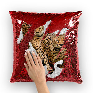 Cheetah Brothers Sequin Cushion Cover Geometric Plain <b>Square</b> <b>Pillow</b> Cover for Home and Hospital for Thanksgiving and Halloween - Product Image 3