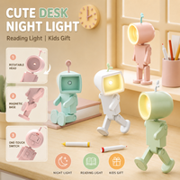 Lampe de chevet LED robot astronaute à piles, mignonne, magnétique, DIY, pour enfants, cadeau, décoration, prix bas, vente en gros