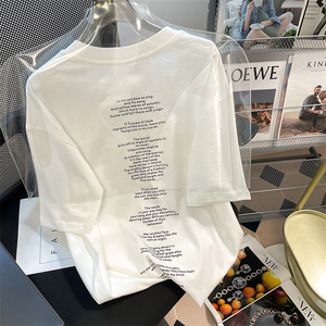 เสื้อยืดเข้ารูปแขนยาวสำหรับผู้หญิง,เสื้อยืดคอกลมแขนสั้นสไตล์แท็กด้านหน้าสีล้วน - Product Image 6
