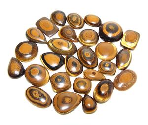 พลอยตาเสือธรรมชาติอัญมณีทรงหลังเบี้ยแบบเรียบอัญมณีหลวม Zubair เครื่องประดับอัญมณีทุกขนาด - Product Image 1