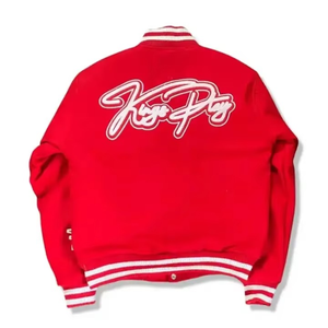 Cuerpo de lana de alta calidad mangas de cuero genuino señoras Varsity chaquetas nueva llegada Letterman béisbol Varsity chaqueta para mujer - Product Image 2