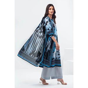 Nouveau vêtement ethnique traditionnel à la mode pour femmes Collection fraîche pakistanaise indienne pelouse décontractée 3 pièces séchage rapide léger tout - Product Image 3