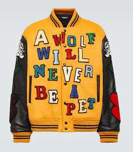 High Street <b>Men's</b> Vintage Style Baseball <b>Jacket</b> XL Chenille Embroidery Letterman Design Winter <b>Summer</b> Coated Polyester Hooded - Product Image 3