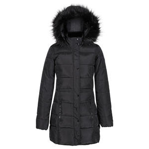 Parka isolée pour femme, manteau long noir, chaud, grande taille, hiver, parka pour femme, rembourrage matelassé, style bulle, court - Product Image 1