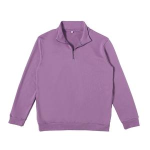 Sudadera clásica con cremallera 1/4 para hombre, jersey de invierno cálido con acabado liso de algodón GSM 450, Top con media cremallera y logotipo bordado OEM ODM - Product Image 2