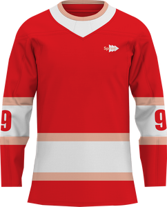 Maillot de hockey à sublimation en maille personnalisé avec logo d'équipe personnalisé et design 100% polyester à séchage rapide et respirant Service OEM pour adultes - Product Image 5