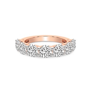Anillo Esencial de Siete Piedras con Diamantes Cultivados en Laboratorio de 1.00 Ct Tw, Oro Sólido de 14K, Color FG, Claridad VS, 7 Diamantes, Brillo Diario - Product Image 3