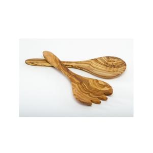 Juego de Servidores de Ensalada de Madera de Mango Pulida con Esmalte, con Cuchara para Servir, en Oferta - Product Image 3