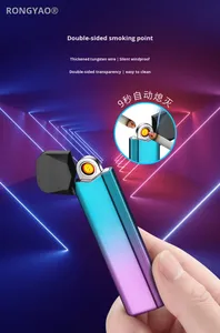 1ml 2ml Refillable Gradient Rechargeable <b>Lighter</b> USB Charging Portable <b>Windproof</b> Electronic <b>Lighter</b> Fast Shipping - Product Image 6