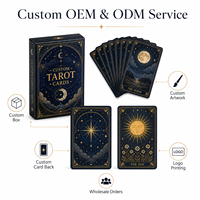 Jeu de cartes de tarot personnalisées, cartes d'oracle personnalisées, impression avec boîte pour divination, cadeau