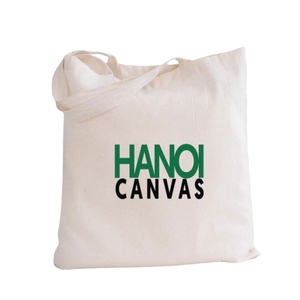 Eco-Friendly Recycled Cotton Canvas Tote <b>Bag</b> Custom Logo Printed <b>Foldable</b> Handled Reusable Shopping or Gift <b>Bag</b> - Product Image 2