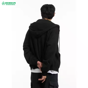 Sweat à capuche zippé vierge surdimensionné avec logo personnalisé conception 330gsm sweat à capuche 400gsm pull lourd pour hommes sweat à capuche zippé pour hommes - Product Image 2