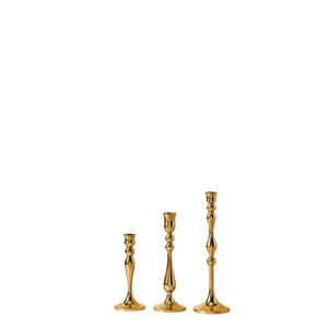 Ensemble de 2 bougeoirs en aluminium argenté au design moderne, finition brillante de haute qualité, décoration de table à manger, support de bougeoir - Product Image 4