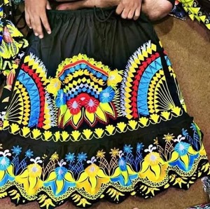 Jupes en coton brodées pour femmes taille haute, motifs hawaïens personnalisés, décontractées, été, tissu durable et respirant, fournisseur - Product Image 1