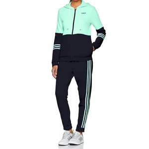 Conjunto Deportivo de Felpa de Algodón para Mujer 2026, Color Sólido, Transpirable, de Alta Calidad, Estilo Holgado, Ropa Deportiva de Poliéster/Felpa de Algodón - Product Image 1
