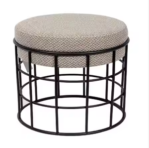 Brown Leather Seat Modern Bar Stools with Metal Base New Outdoor Living Room and <b>Commercial</b> <b>Furniture</b> for Home Use Stool & Chair - Product Image 2