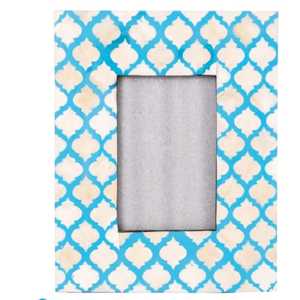 Cadre photo horizontal personnalisé en incrustation d'os, cadeau, décoration de table à domicile, motif coquillage, accessoires photo de luxe faits à la main - Product Image 3