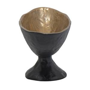 Noir or aluminium ovale piédestal bol décoratif moderne décor à la maison table pièce maîtresse Art Sculpture - Product Image 6