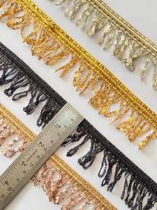 Decorative 100% Polyester Tassel Fringe Trimming for Home Textile Curtains & Sofa <b>Furniture</b> <b>Accessories</b> 10cm Size - Product Image 5