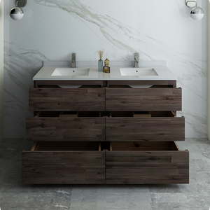 Juego de comedor moderno de madera maciza de granja para 2 mesas con acabado natural y sillas tapizadas, muebles portátiles para el hogar, OEM Vietnam - Product Image 3