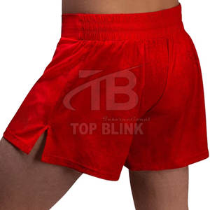 Shorts de Muay Thai Sportifs pour Hommes 2025 – Meilleures Ventes, Taille Mi-Haute Élastique, Séchage Rapide, Couleur Unie, Vêtements de Fitness en Gros - Product Image 2