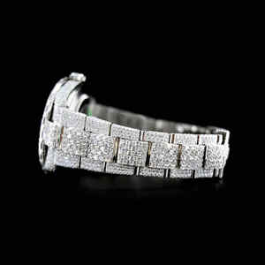 Reloj Moissanite Iced de estilo moderno para hombre, correa de acero inoxidable de diseño de lujo, esfera analógica de 41mm, producto de Nueva Era, precios bajos, India - Product Image 5