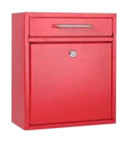 Boîte aux lettres murale extérieure en acier galvanisé verrouillable de style européen moderne et coloré