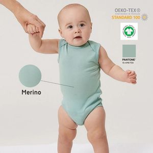 CE certificata 100% lana Merino vestiti per bambini vendita calda tuta da <span class=keywords><strong>bambino</strong></span> tinta unita senza maniche per neonati - Product Image 1