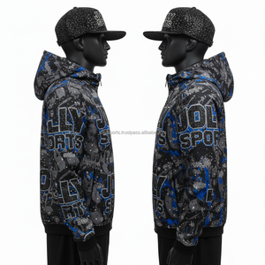 Veste Softshell Premium Impression par Sublimation Totale Panneaux Bleu Gris avec Logo Personnalisé Transfert Thermique Veste Softshell pour Homme - Product Image 5