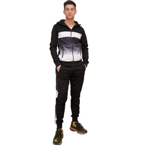 Ensemble de joggings Slim Fit pour hommes de haute qualité Full Zip Multi-Print Hoodie Bottoms Respirant Élégant Survêtements pour l'hiver - Product Image 2