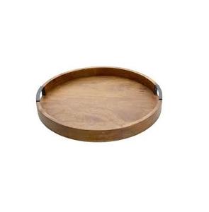 Bandeja de Madera Natural de Alta Calidad, Hecha a Mano, con Buen Acabado, Diseño Personalizable, Bandeja Giratoria de Madera de Acacia, Elegante Bandeja Giratoria de Madera - Product Image 4