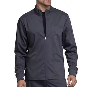 Blouses médicales personnalisées pour infirmières, blouses d'hôpital tendance, vestes en spandex avec fermeture éclair, pour femmes - Product Image 6